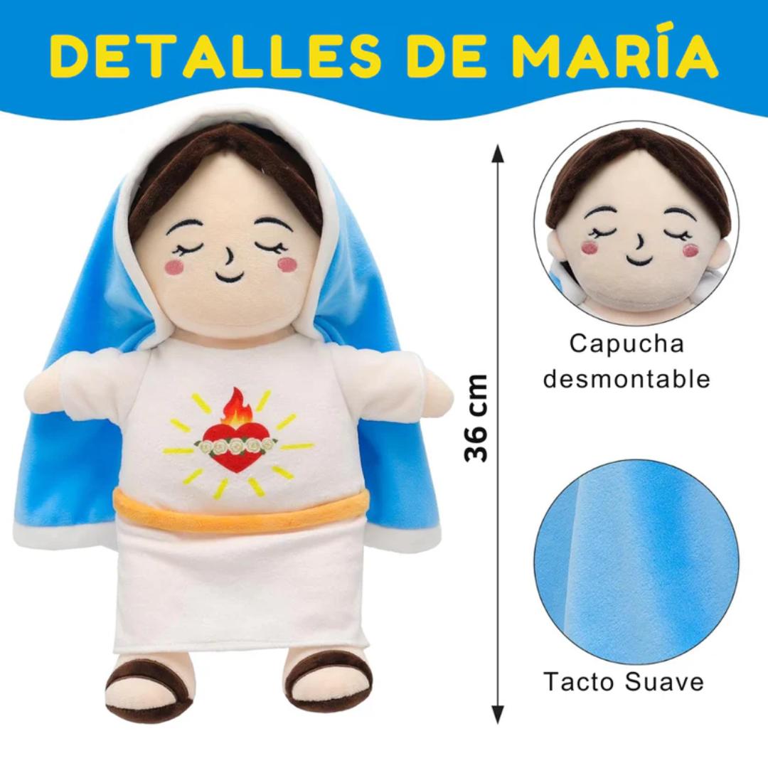 Peluche de María y Jesús